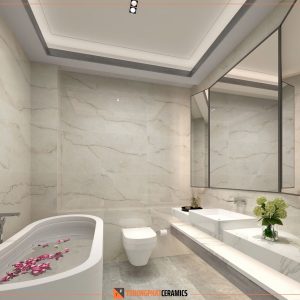 Gạch Ấn Độ Men Bóng 60x120cm Royal Marfil Bianco